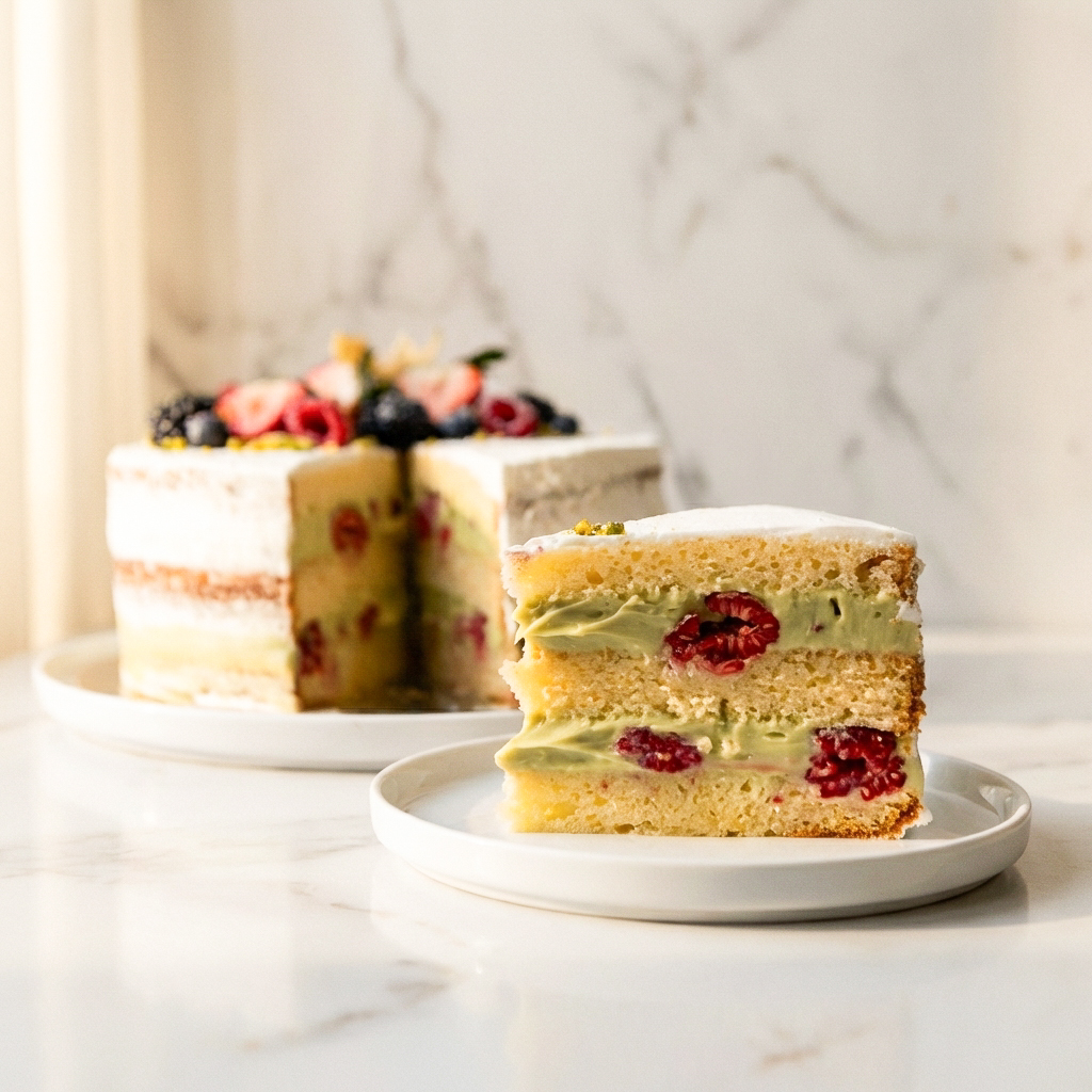 Naked Cake framboise pistache
